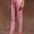 womens pink printed cotton anarkali kurta with churidar & dupatta