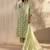 libas green floral printed cotton a-line suit set with dupatta