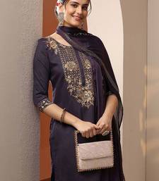 women ethnic motifs embroidered kurta with trousers & dupatta