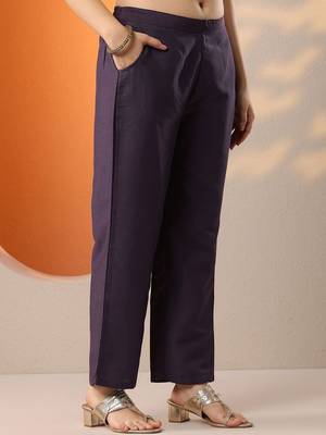women ethnic motifs embroidered kurta with trousers & dupatta 6
