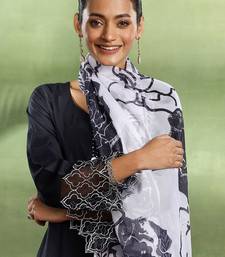 beads and stones straight kurta with trouser & dupatta