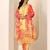 floral printed v-neck kurta with trousers and dupatta