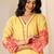 floral printed v-neck kurta with trousers and dupatta