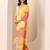 floral printed v-neck kurta with trousers and dupatta