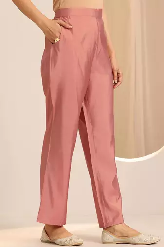 floral yoke design sequinned v-neck straight kurta with trousers and dupatta