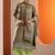ethnic motifs printed mirror work straight kurta with trouser and dupatta