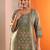 ethnic motifs printed mirror work straight kurta with trouser and dupatta