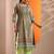 ethnic motifs printed mirror work straight kurta with trouser and dupatta
