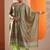 ethnic motifs printed mirror work straight kurta with trouser and dupatta