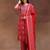 ethnic motifs printed notch neck mirror work straight kurta with trousers & dupatta