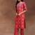 ethnic motifs printed notch neck mirror work straight kurta with trousers & dupatta