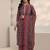 women ethnic motifs printed regular thread work kurta with trousers & with dupatta