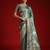 Green ethnic motifs woven design satin banarasi saree