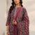women ethnic motifs printed regular thread work kurta with trousers & with dupatta