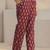women ethnic motifs printed regular thread work kurta with trousers & with dupatta