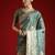 Green ethnic motifs woven design satin banarasi saree