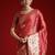 Peach ethnic motifs woven design satin banarasi saree