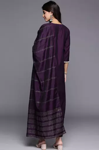 women solid kurta with trouser & dupatta