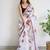 White floral embroidered organza saree