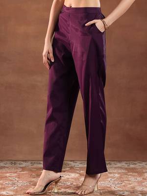 floral embroidered sequnnied straight kurta with trousers & dupatta 7