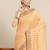 Mustard mustard yellow & cream-coloured leheriya saree
