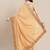 Mustard mustard yellow & cream-coloured leheriya saree