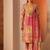ethnic motifs printed notch neck straight kurta with trousers & dupatta