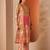 ethnic motifs printed notch neck straight kurta with trousers & dupatta