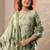women floral printed regular kurta with trousers & with dupatta