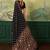 Black kalamkari mirror work silk blend designer saree