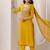 striped embroidered sequinned straight kurta with trousers and dupatta