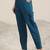 blue round neck floral zari embroidered a-line kurta with trouser and dupatta