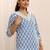 women floral printed regular thread work kurta with trousers & with dupatta