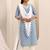 women floral printed regular thread work kurta with trousers & with dupatta