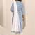 women floral printed regular thread work kurta with trousers & with dupatta