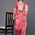 women printed regular sequinned kurta with trousers & with dupatta