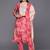 women printed regular sequinned kurta with trousers & with dupatta