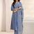 women ethnic motifs printed regular kurta with trousers & with dupatta