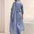 women ethnic motifs printed regular kurta with trousers & with dupatta
