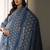 women ethnic motifs printed regular kurta with trousers & with dupatta
