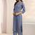 women ethnic motifs printed regular kurta with trousers & with dupatta