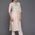 women printed regular thread work kurta with trousers & with dupatta