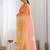 Peach peach embellished  chiffon sarees