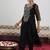 black floral yoke design sequinned kurta with trouser & dupatta