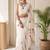 Off white floral poly chiffon designer saree
