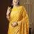 Yellow ethnic motif zari woven kanjeevaram saree