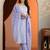 ethnic motifs printed straight kurta with trousers & dupatta