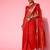 Red ethnic motifs zari banarasi saree