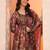 women ethnic motifs printed kurta with trousers & dupatta