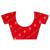 Red ethnic motifs printed zari ikat saree